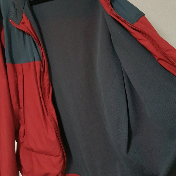 XL REI VINTAGE CHARCOAL & BURGUNDY TWO-TIME HOODED OUTDOOR ACTIVITY JACKET - Picture 11 of 14